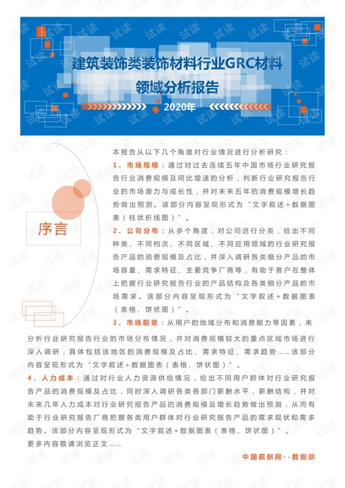 2020年建筑裝飾材料行業GRC材料領域市場調查與分析報告